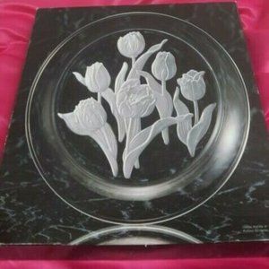 Vintage Tuscany Japan 14" Crystal Serving Platter